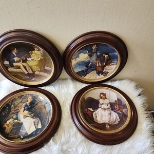Vintage Norman Rockwell Collectors Plates Wall Art